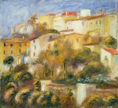 Huis in Cagnes, ca. 1900 door Pierre Auguste Renoir